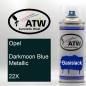 Preview: Opel, Darkmoon Blue Metallic, 22X: 400ml Sprühdose, von ATW Autoteile West.